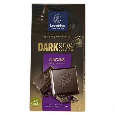 LEONIDAS TABLET DARK 85% CACAO 100 GRAM